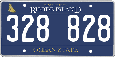 RI license plate 328828