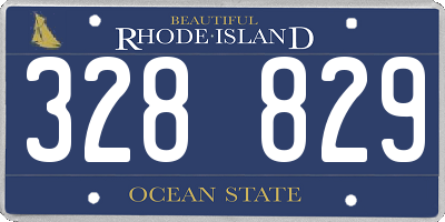 RI license plate 328829