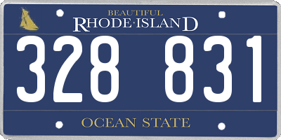 RI license plate 328831