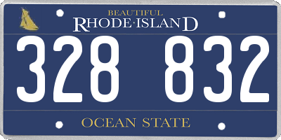 RI license plate 328832