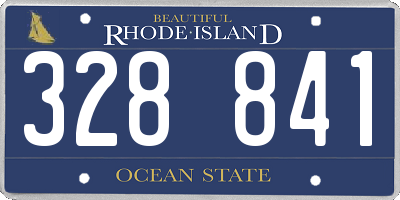 RI license plate 328841