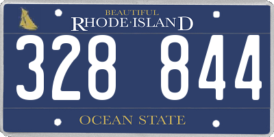 RI license plate 328844
