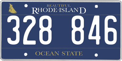 RI license plate 328846