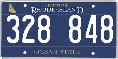 RI license plate 328848