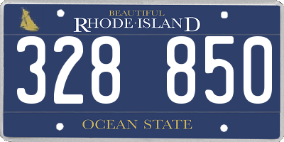 RI license plate 328850