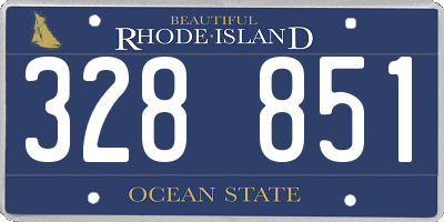RI license plate 328851