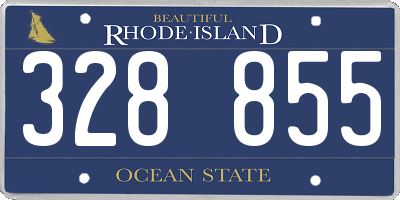 RI license plate 328855