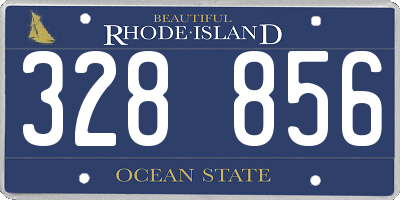 RI license plate 328856