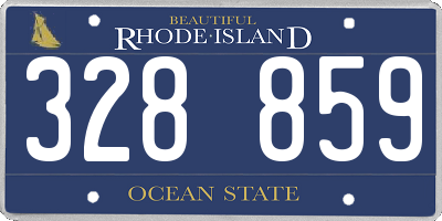RI license plate 328859