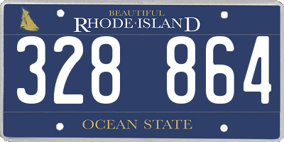 RI license plate 328864