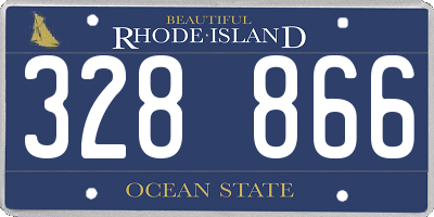 RI license plate 328866