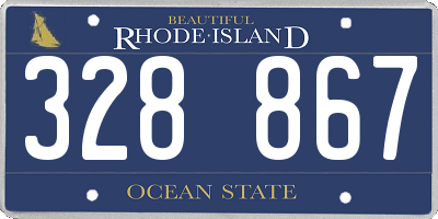 RI license plate 328867
