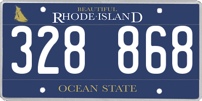 RI license plate 328868