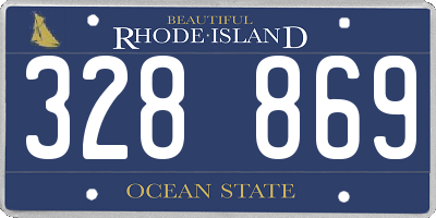 RI license plate 328869