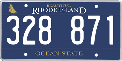 RI license plate 328871