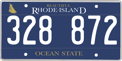 RI license plate 328872