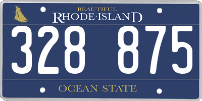 RI license plate 328875