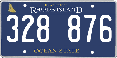 RI license plate 328876