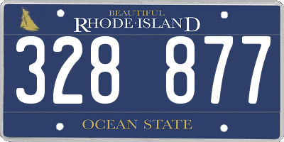 RI license plate 328877