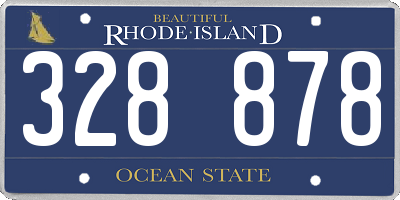 RI license plate 328878