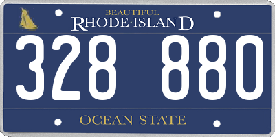 RI license plate 328880