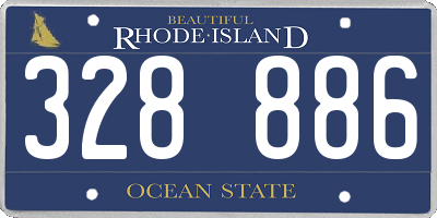 RI license plate 328886