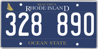 RI license plate 328890