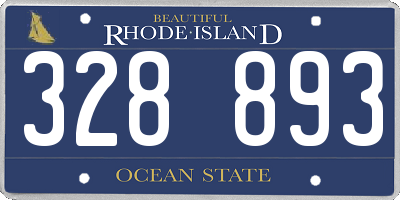 RI license plate 328893