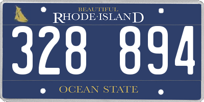 RI license plate 328894