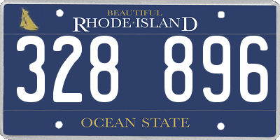 RI license plate 328896