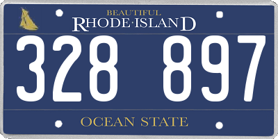 RI license plate 328897