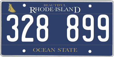 RI license plate 328899