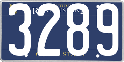 RI license plate 3289