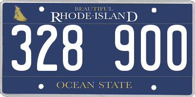 RI license plate 328900