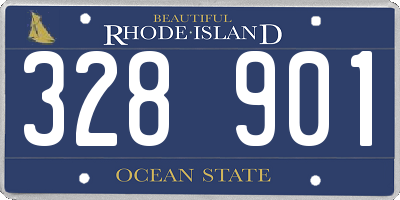 RI license plate 328901
