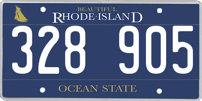 RI license plate 328905
