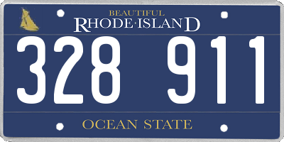 RI license plate 328911