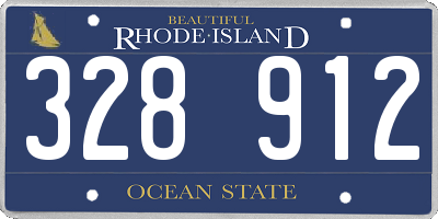 RI license plate 328912