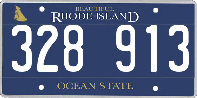 RI license plate 328913