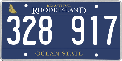 RI license plate 328917