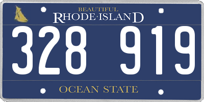 RI license plate 328919