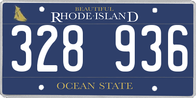 RI license plate 328936
