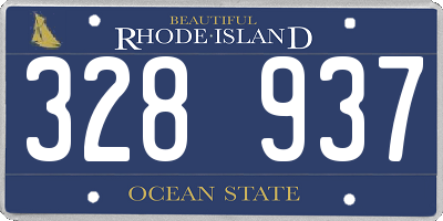 RI license plate 328937