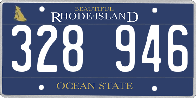 RI license plate 328946