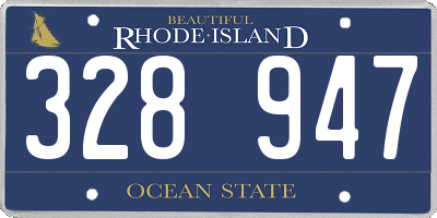 RI license plate 328947