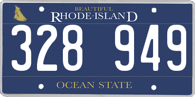 RI license plate 328949