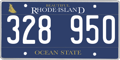 RI license plate 328950