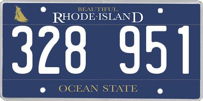 RI license plate 328951