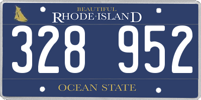 RI license plate 328952