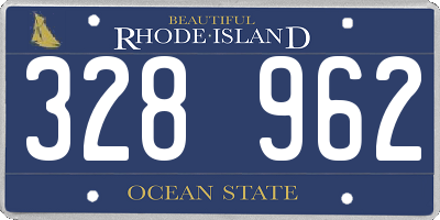 RI license plate 328962